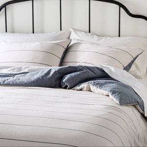Hearth & Hand Chambray stripe duvet cover set